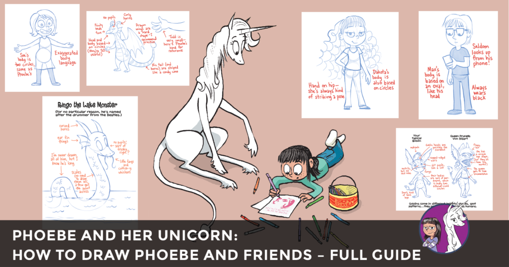 How to Draw Phoebe and Her Unicorn Characters